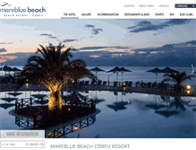 Tablet Screenshot of marebluebeachcorfu.com